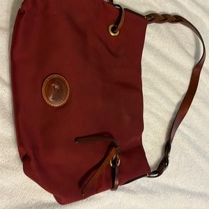 Dooney & Burke burgundy canvas purse